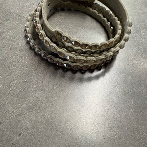 Gray Swarovski Crystal Wrap Bracelet/ Choker